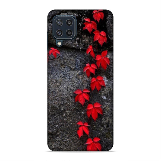 Red Leaf Series Hard Back Case For Samsung Galaxy A22 4G / F22 4G / M32 4G