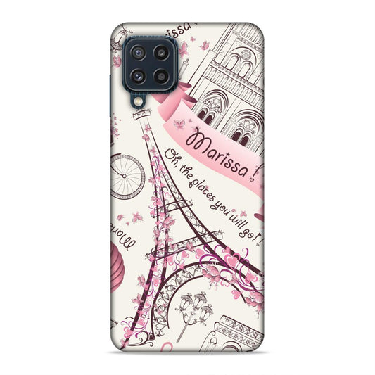 Love Efile Tower Hard Back Case For Samsung Galaxy A22 4G / F22 4G / M32 4G