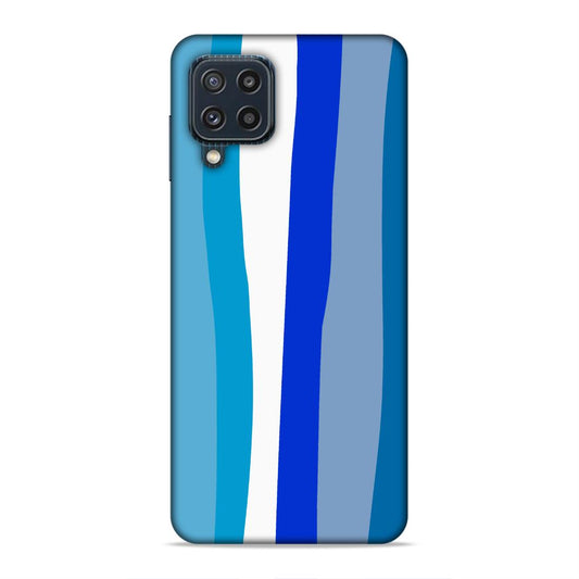 Blue Rainbow Hard Back Case For Samsung Galaxy A22 4G / F22 4G / M32 4G