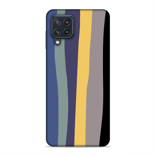 Black Blue Rainbow Hard Back Case For Samsung Galaxy A22 4G / F22 4G / M32 4G