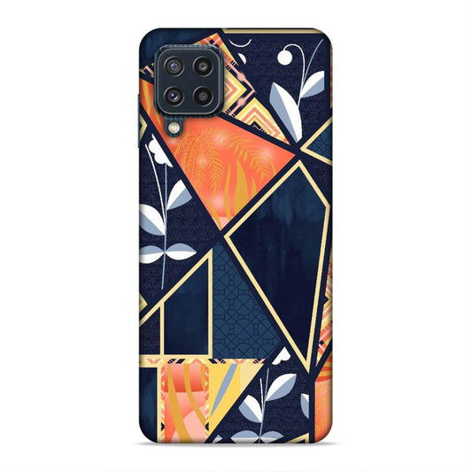 Floral Textile Pattern Hard Back Case For Samsung Galaxy A22 4G / F22 4G / M32 4G