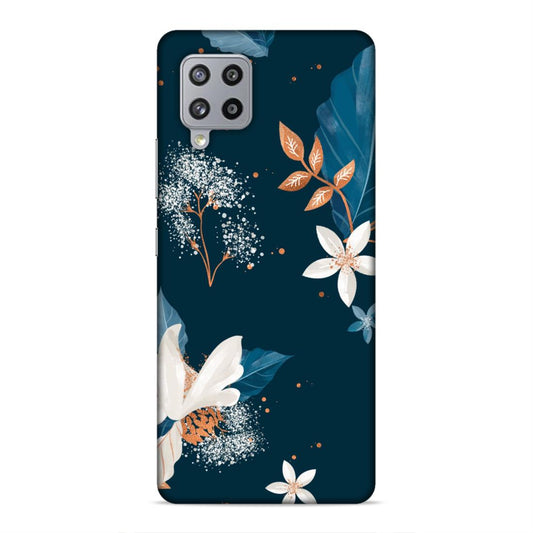 Blue Floral Hard Back Case For Samsung Galaxy M42 5G