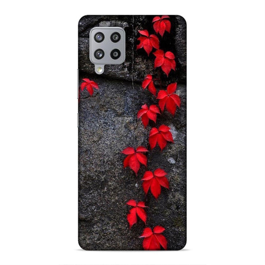 Red Leaf Series Hard Back Case For Samsung Galaxy M42 5G