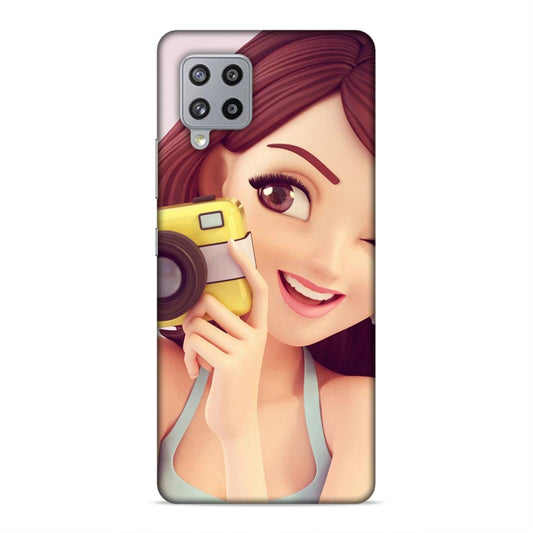 Selfi Click Girl Hard Back Case For Samsung Galaxy M42 5G
