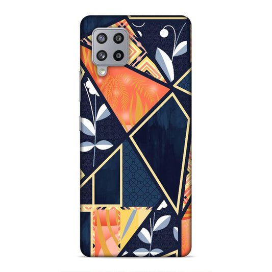 Floral Textile Pattern Hard Back Case For Samsung Galaxy M42 5G