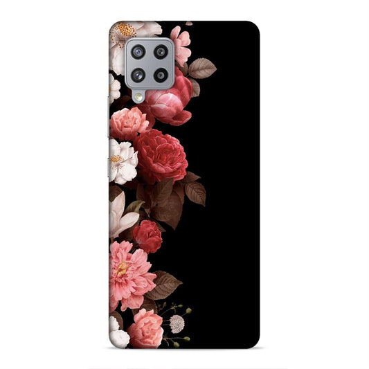 Floral in Black Hard Back Case For Samsung Galaxy M42 5G