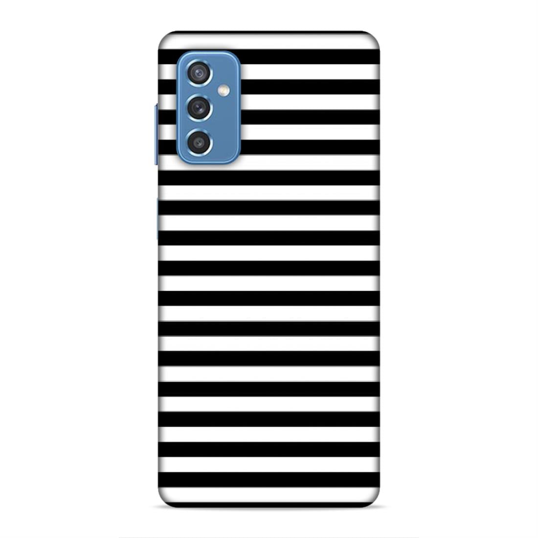 Black and White Line Hard Back Case For Samsung Galaxy M52 5G
