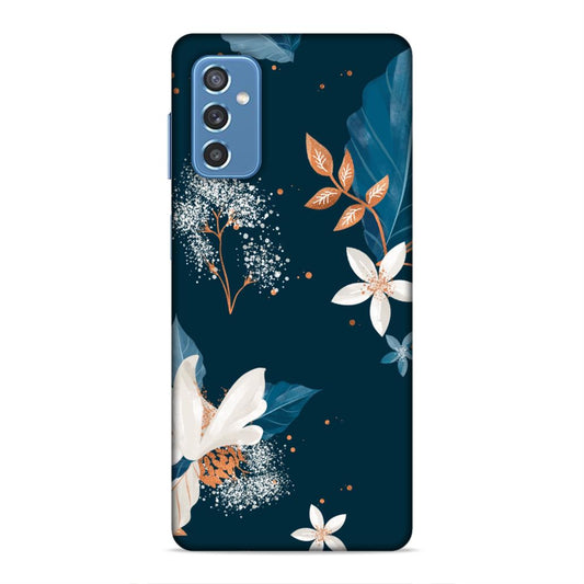 Blue Floral Hard Back Case For Samsung Galaxy M52 5G