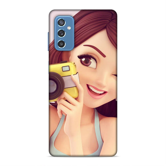 Selfi Click Girl Hard Back Case For Samsung Galaxy M52 5G