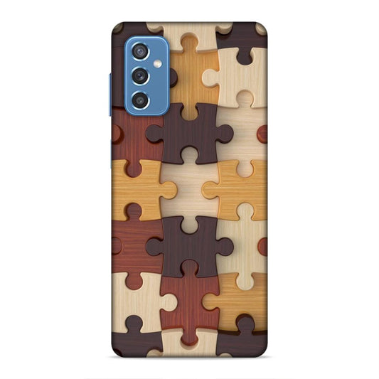 Multi Color Block Puzzle Hard Back Case For Samsung Galaxy M52 5G
