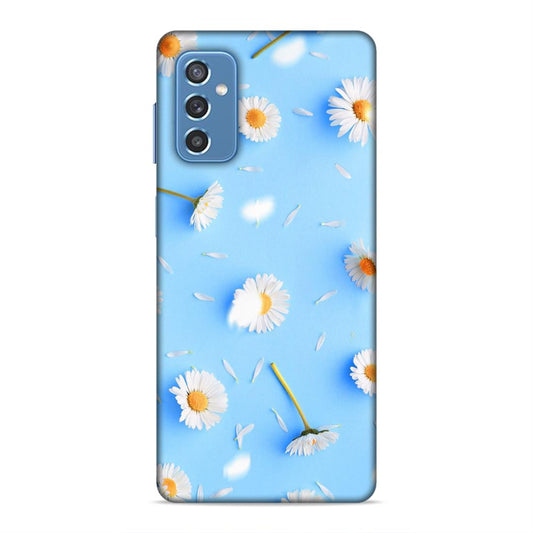 Floral In Sky Blue Hard Back Case For Samsung Galaxy M52 5G