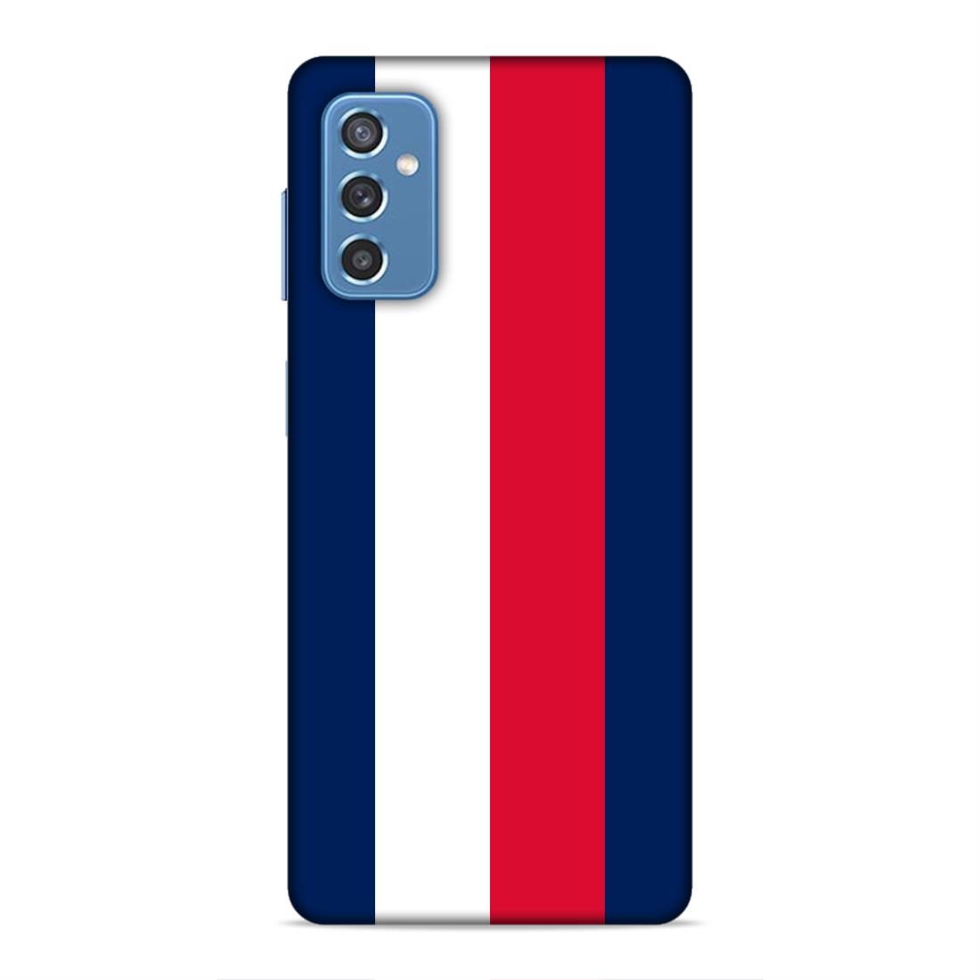 Blue White Red Pattern Hard Back Case For Samsung Galaxy M52 5G