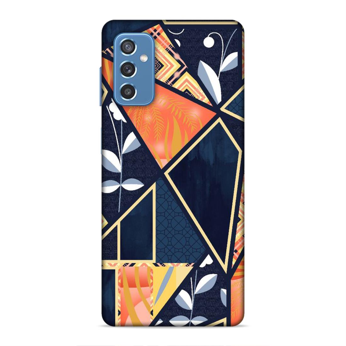 Floral Textile Pattern Hard Back Case For Samsung Galaxy M52 5G