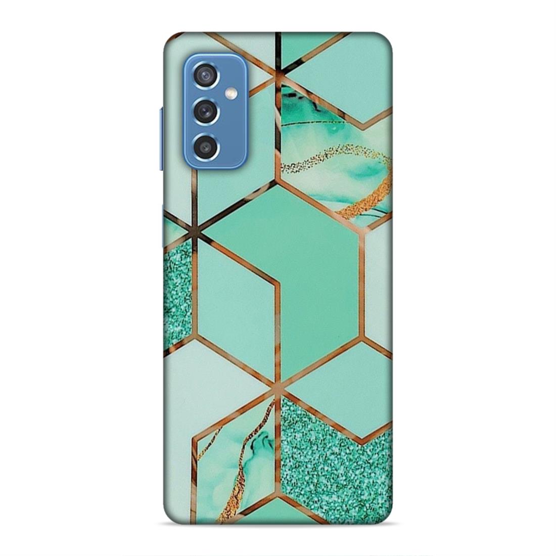 Hexagonal Marble Pattern Hard Back Case For Samsung Galaxy M52 5G