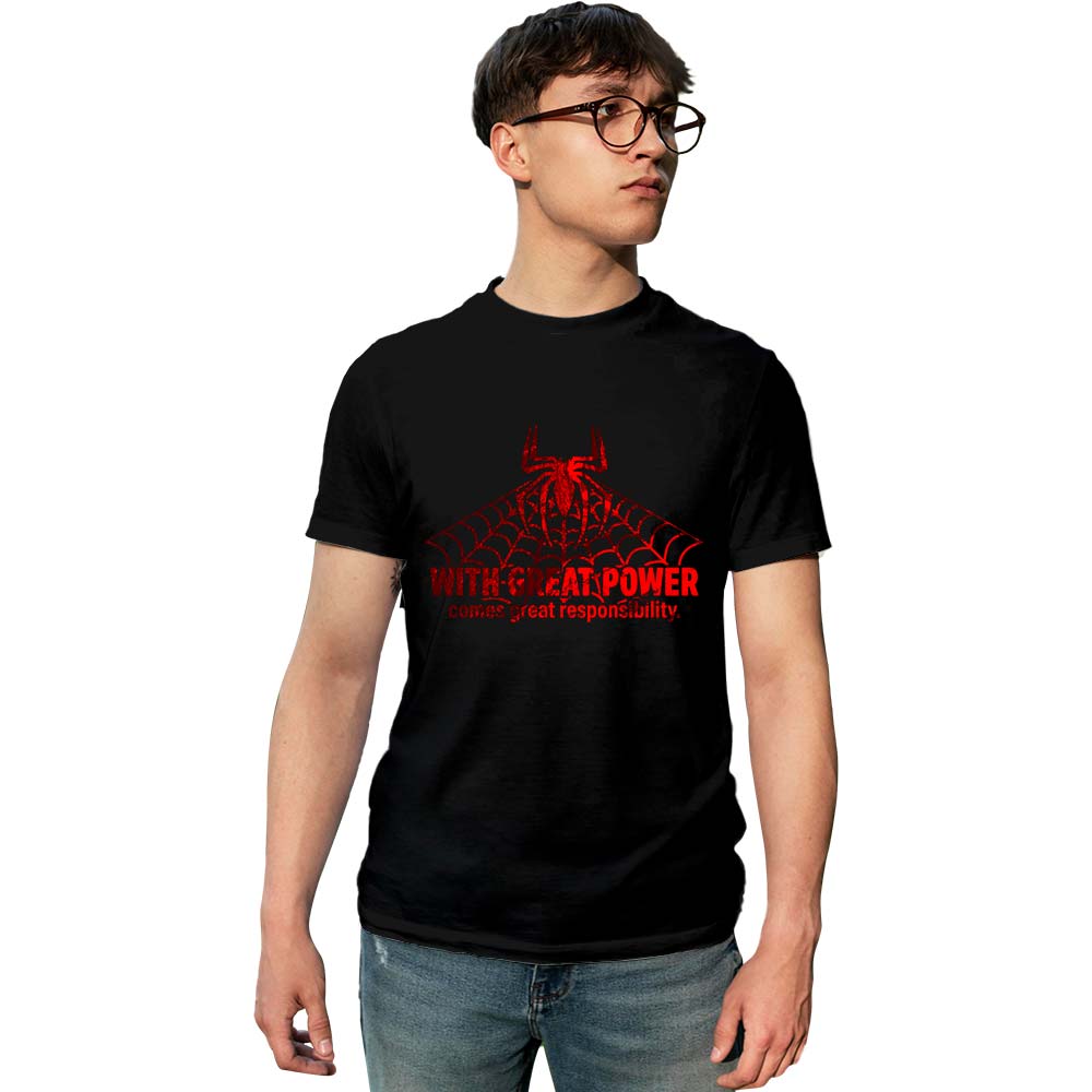 Great Power Comes Great Responsibility Printed Unisex Graphics T-shirt for Men and Women