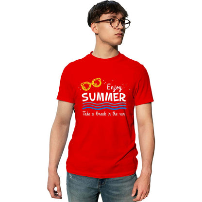 Enjoy Summer Printed Unisex Graphics T-shirt for Men and Women