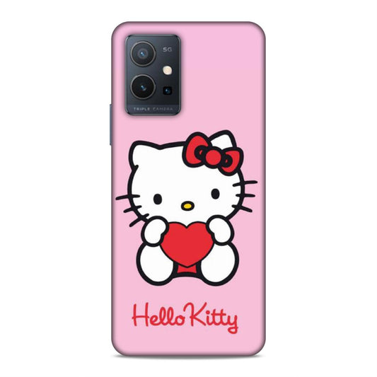 Hello Kitty in Pink Hard Back Case For Vivo T1 5G / Y75 5G