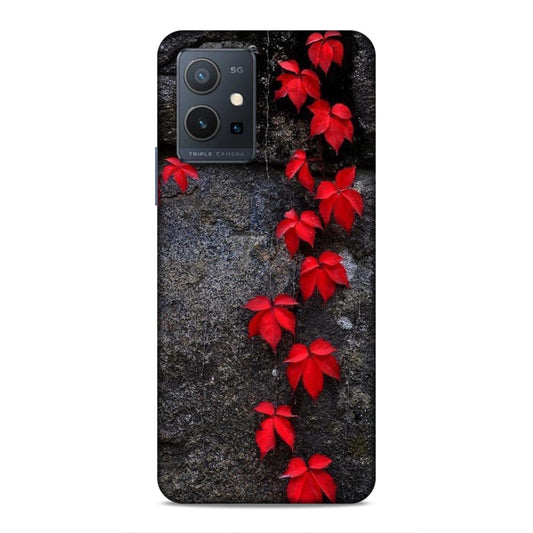 Red Leaf Series Hard Back Case For Vivo T1 5G / Y75 5G