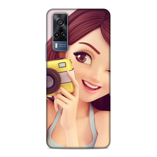 Selfi Click Girl Hard Back Case For Vivo iQOO Z3 / Y53s 4G