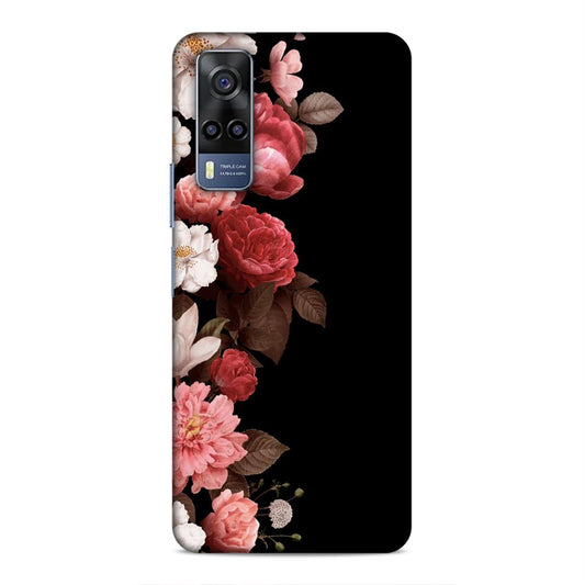 Floral in Black Hard Back Case For Vivo iQOO Z3 / Y53s 4G