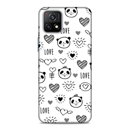 Heart Love and Panda Hard Back Case For Vivo Y72 5G