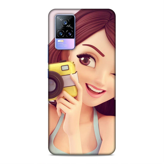 Selfi Click Girl Hard Back Case For Vivo V21e 4G / Y73 2021