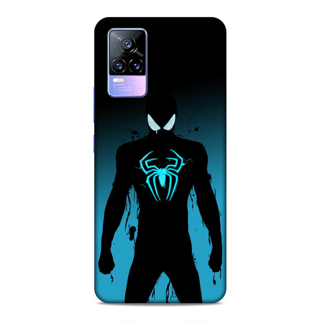 Black Spiderman Hard Back Case For Vivo V21e 4G / Y73 2021